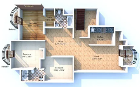 Ansal Sushant Lok II Floor Plan
